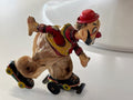 TPS 1950’s Tin Litho Wind Up Rollerskating Clown - Industry Vintage