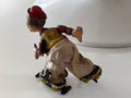 TPS 1950’s Tin Litho Wind Up Rollerskating Clown - Industry Vintage