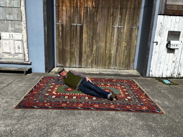 Turkish Konya-Kazak Vintage Hand Knotted Rug - Industry Vintage