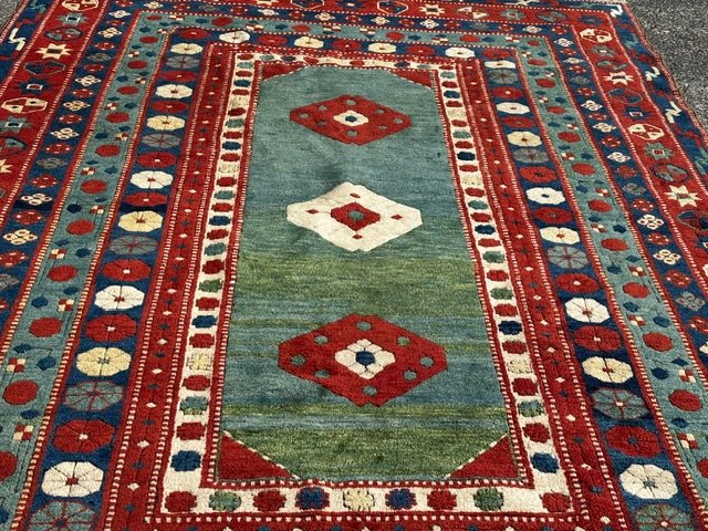 Turkish Konya-Kazak Vintage Hand Knotted Rug - Industry Vintage