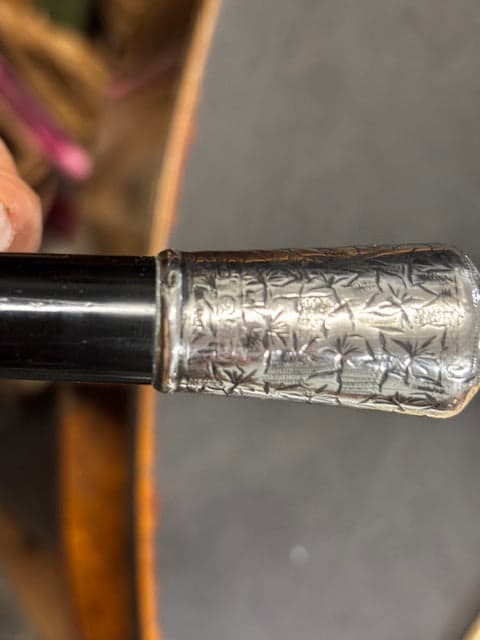 Victorian Ebonised and Silver Conductor’s Baton - Industry Vintage