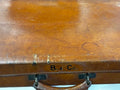 Vintage Brown Leather Plans or Art Suitcase - Industry Vintage