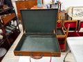 Vintage Brown Leather Plans or Art Suitcase - Industry Vintage