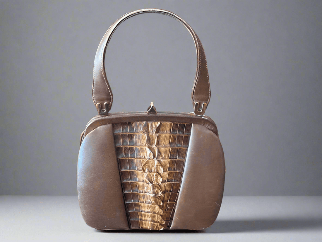 Vintage Crocodile Leather Handbag - Industry Vintage