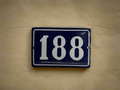 Vintage Enamel, Porcelain on Steel, European House Number Cobalt Blue - Industry Vintage192