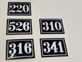 Vintage Enamel, Porcelain on Steel, European House Number, Dark Blue - Industry Vintage341