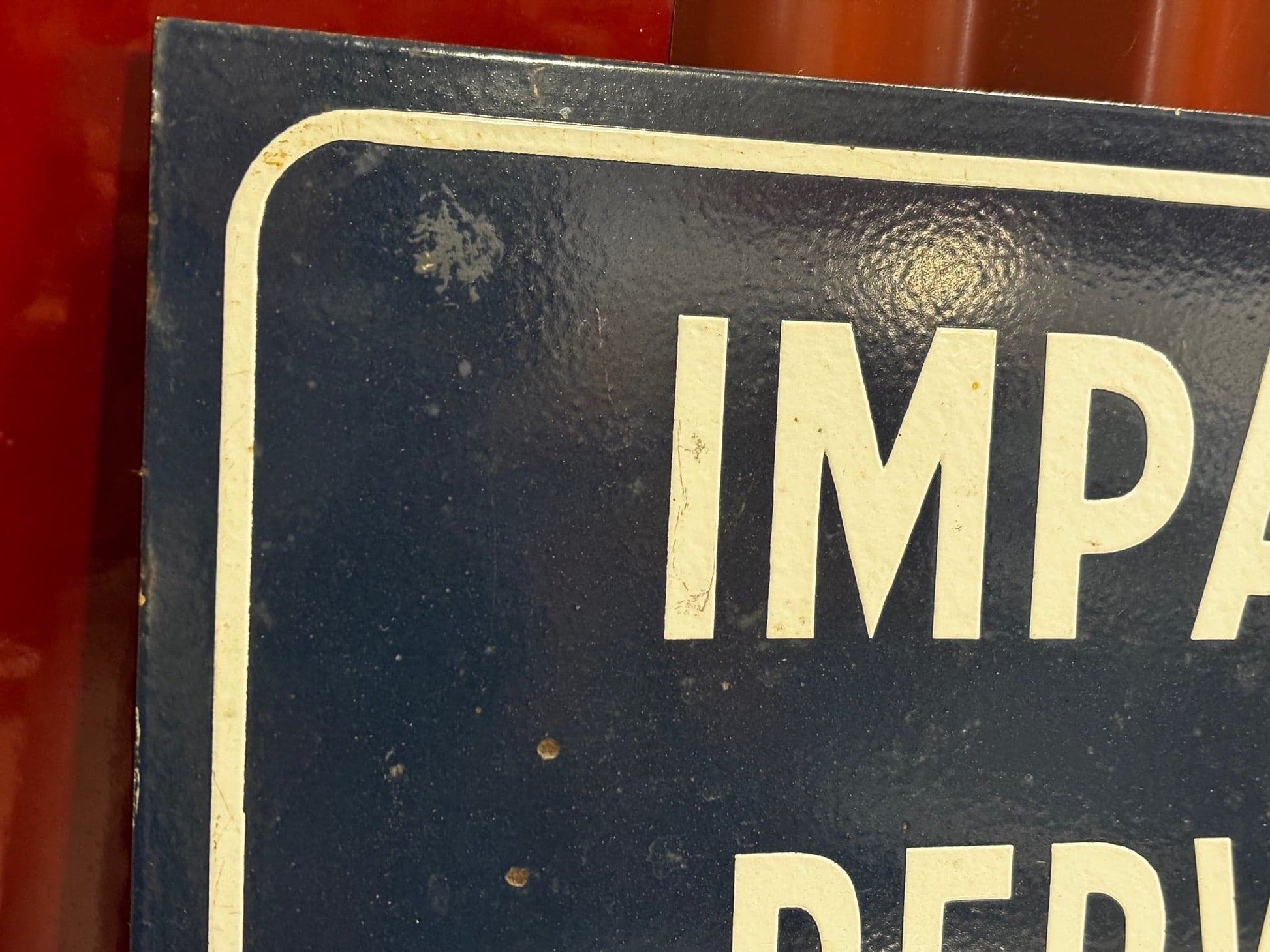 Vintage Enamel, Porcelain on Steel, French town Sign - Industry VintageImpasse des Prevenches