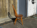 Vintage Ercol Light Elm Oval Drop Leaf Dining Table and 4 Quaker Chairs - Industry Vintage