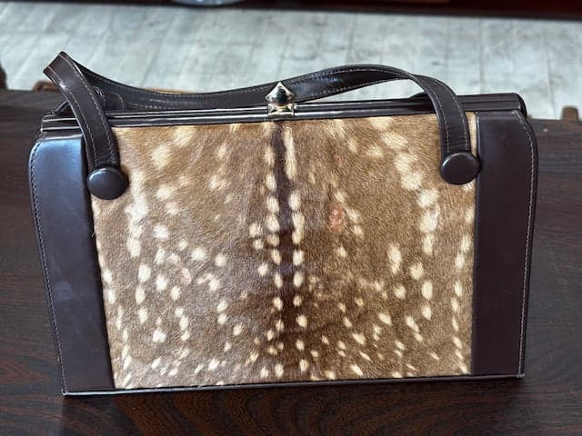 Vintage Leather and Deer Skin Handbag - Industry Vintage