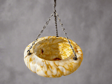 Vintage Marbled Glass Pendant Light Shade - Industry Vintage