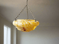 Vintage Marbled Glass Pendant Light Shade - Industry Vintage