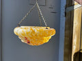 Vintage Marbled Glass Pendant Light Shade - Industry Vintage
