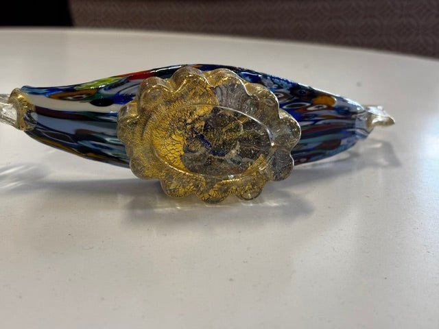 Vintage Mid Century Murano Art Glass Gondola Sculpture - Industry Vintage