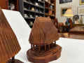 Vintage Polynesian Wood Carving Hut House - Industry Vintage