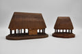 Vintage Polynesian Wood Carving Hut House - Industry Vintage