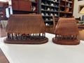 Vintage Polynesian Wood Carving Hut House - Industry Vintage