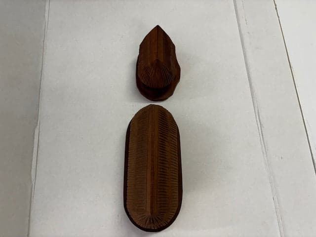 Vintage Polynesian Wood Carving Hut House - Industry Vintage