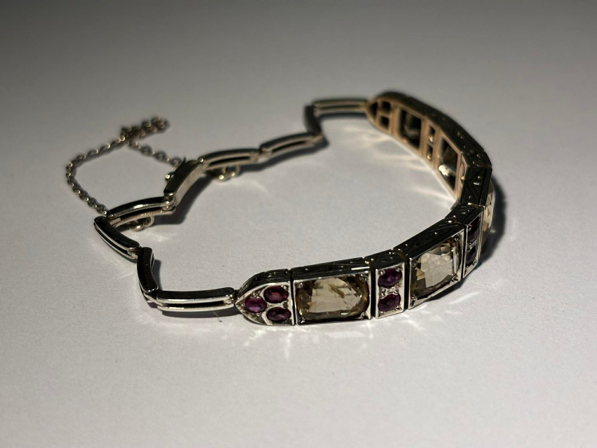 Vintage Ruby and Citrine Bracelet - Industry Vintage