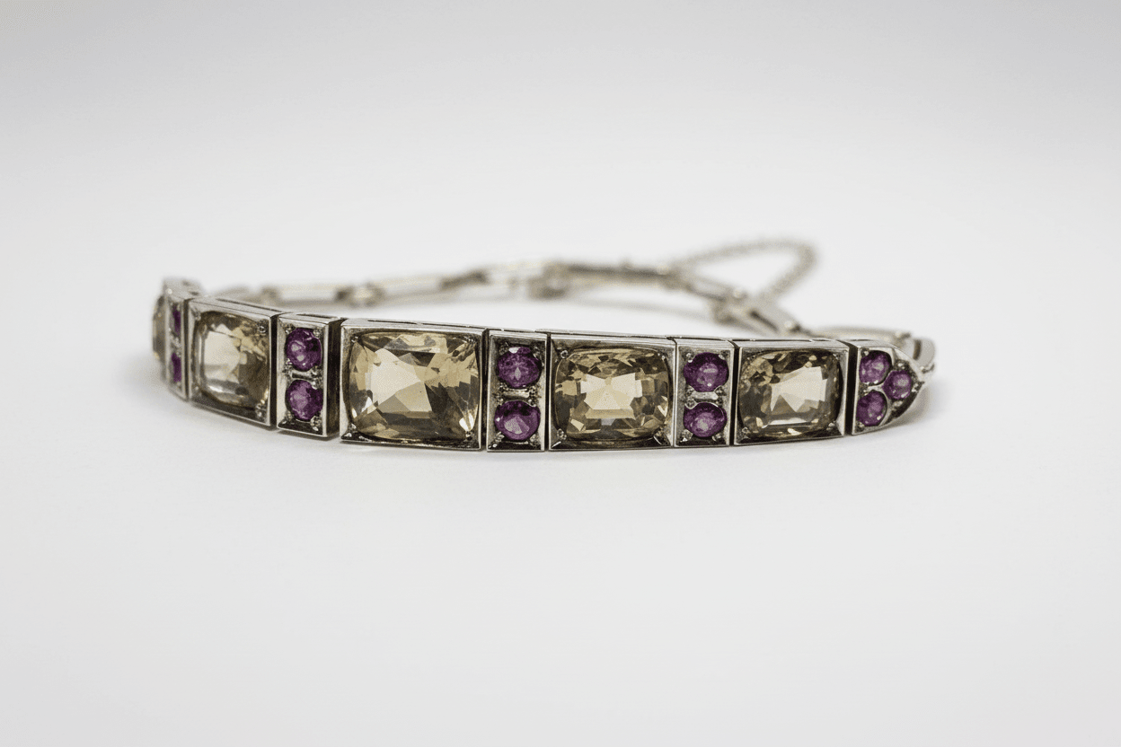 Vintage Ruby and Citrine Bracelet - Industry Vintage