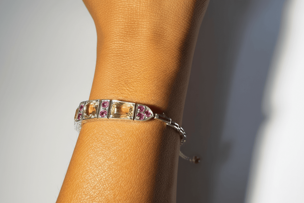 Vintage Ruby and Citrine Bracelet - Industry Vintage