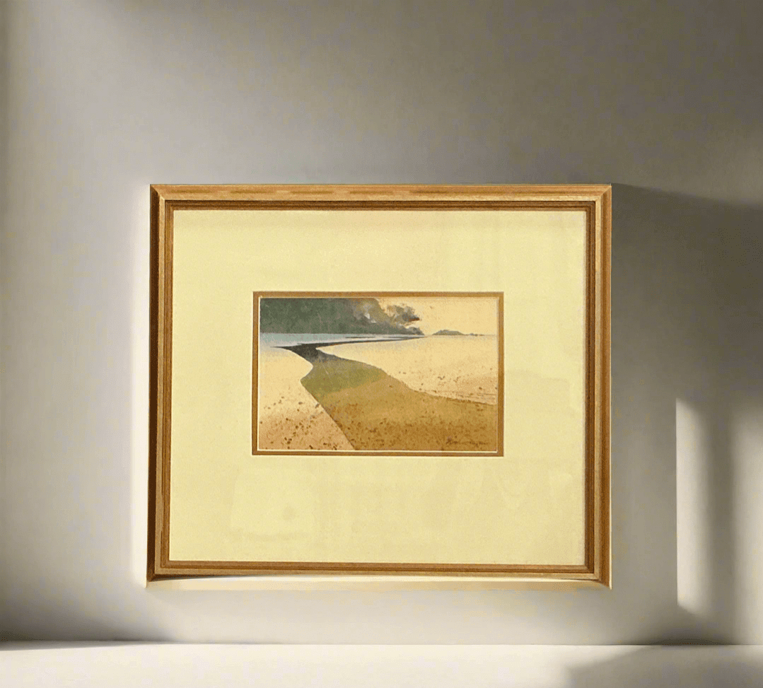 ‘Water Patterns’ by Cynthia Taylor Fully Framed Watercolour Art - Industry Vintage