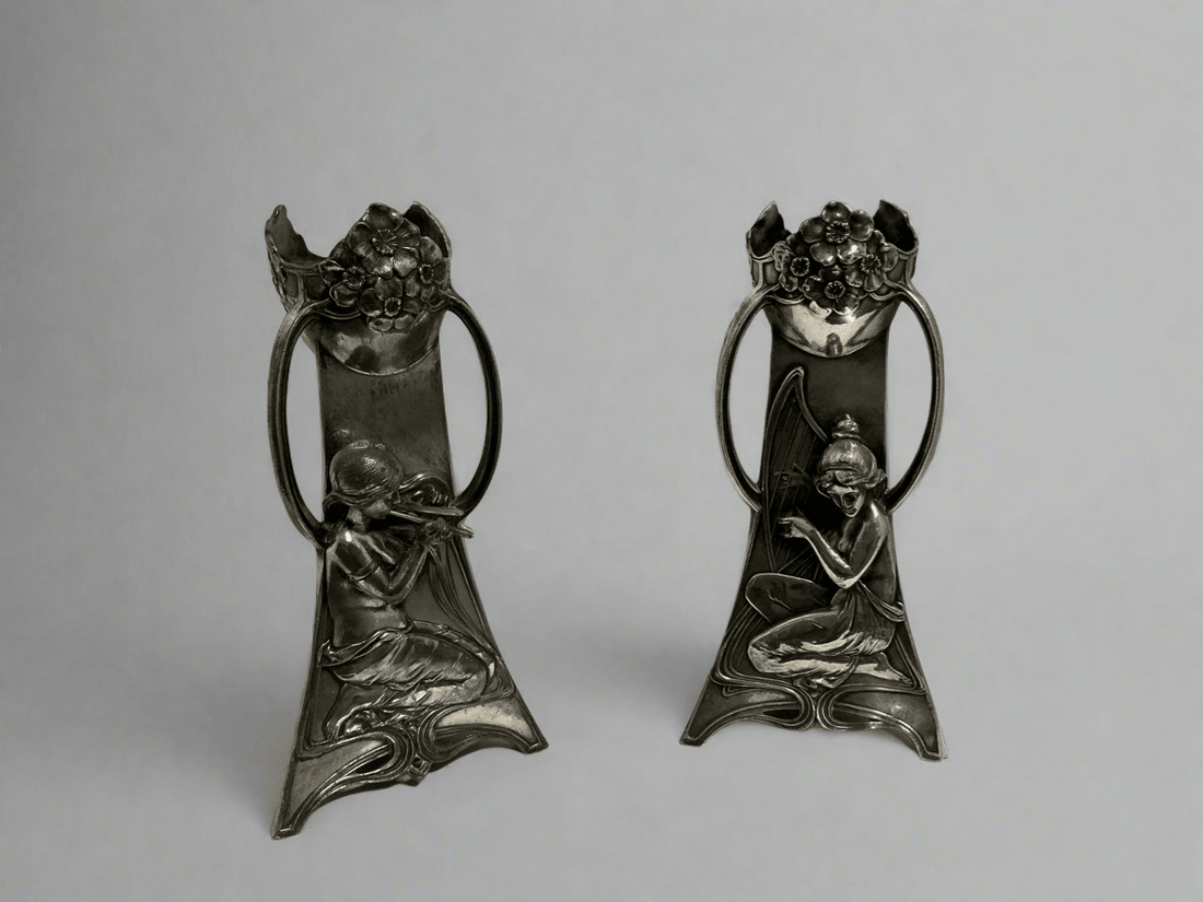 WMF Art Nouveau Vases circa 1900 - Industry Vintage