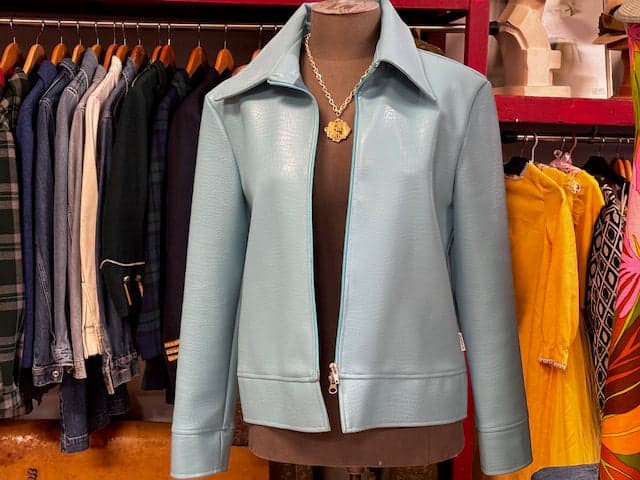 World Vinyl Blue Jacket L - Industry Vintage