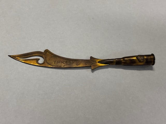 WW1 Brass Trench Art Knife - Industry Vintage